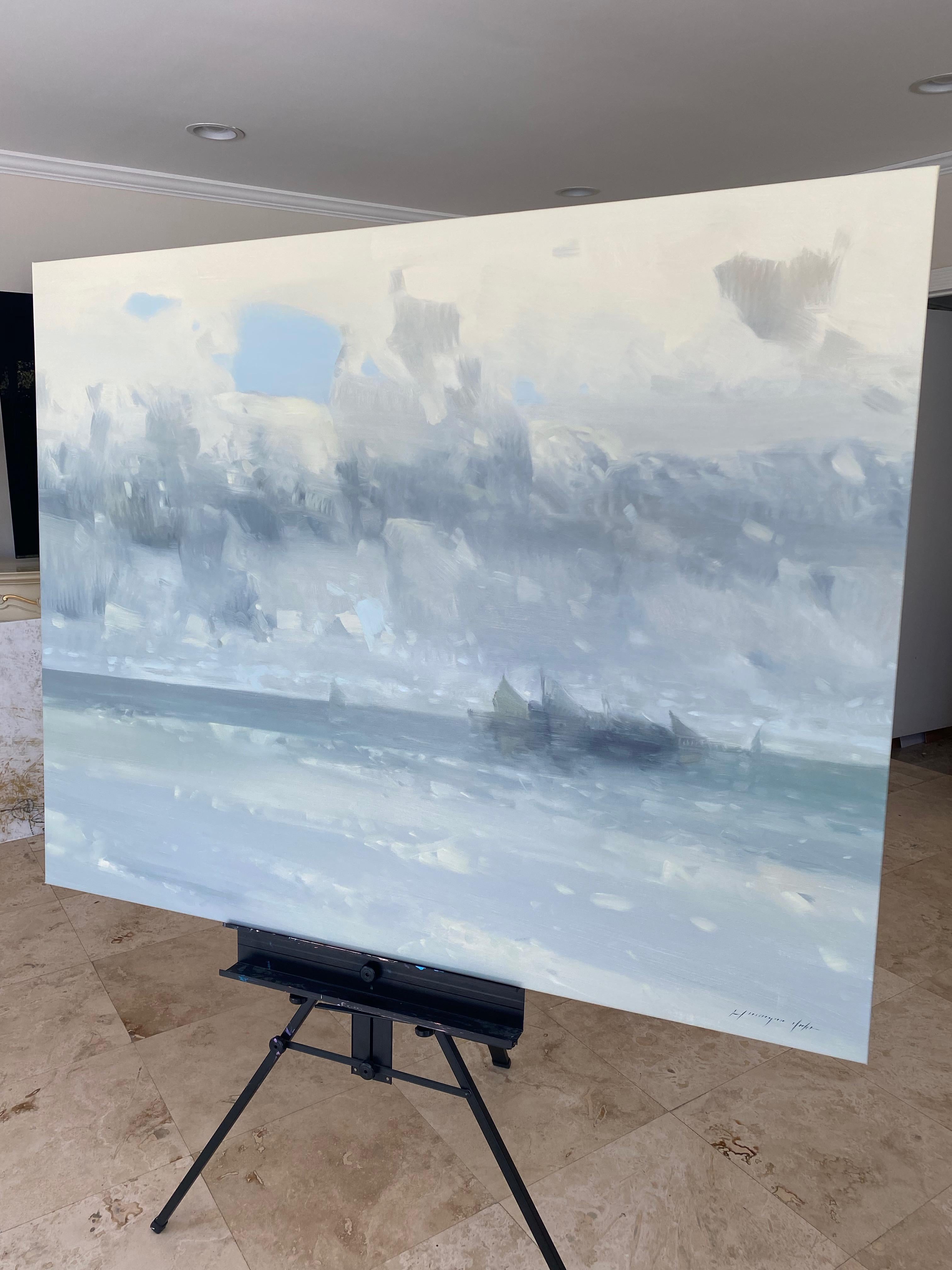 Coastal, Original oil Painting, Ready to Hang For Sale 1