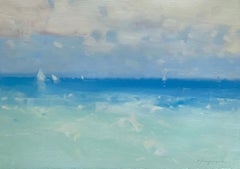 Coastal, Original-Ölgemälde, hängefertig