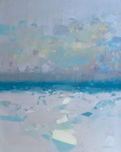 „Cold Breeze Coastal“ – Original-Ölgemälde, fertig zum Aufhängen