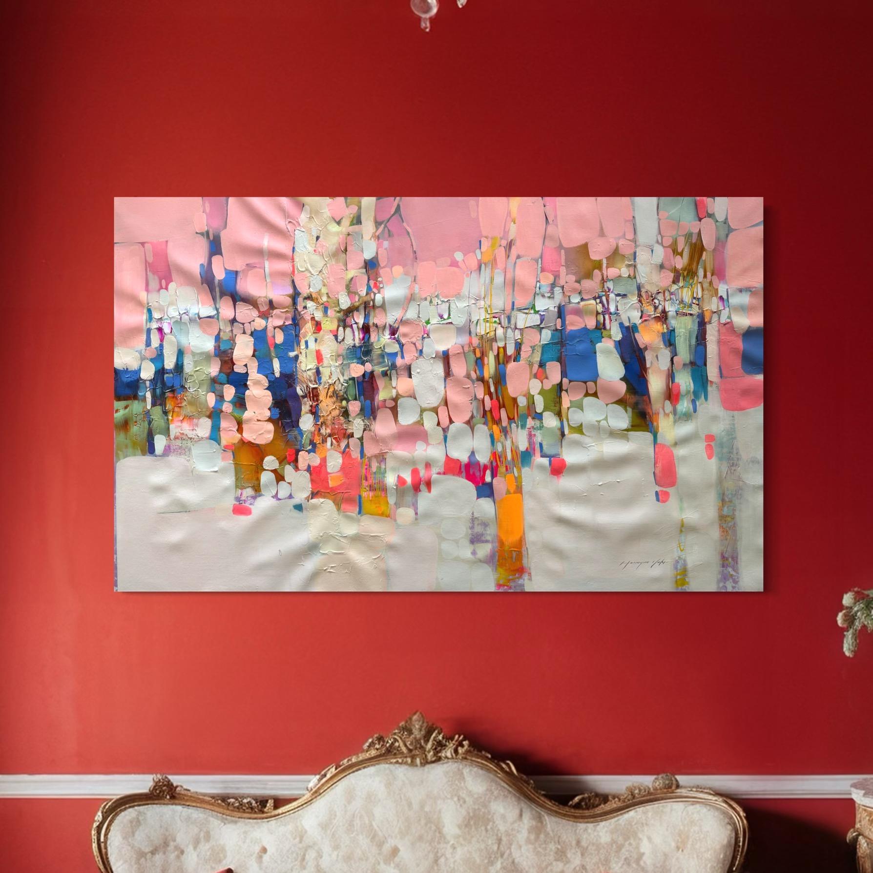 Künstler: Vahe Yeremyan 
Werk: Original Ölgemälde, Handgemachtes Kunstwerk, Unikat 
Medium: Öl auf Leinwand
Jahr: 2025
Stil: Zeitgenössische Kunst, 
Titel: Zuckerwatte-Wald
Größe: 34