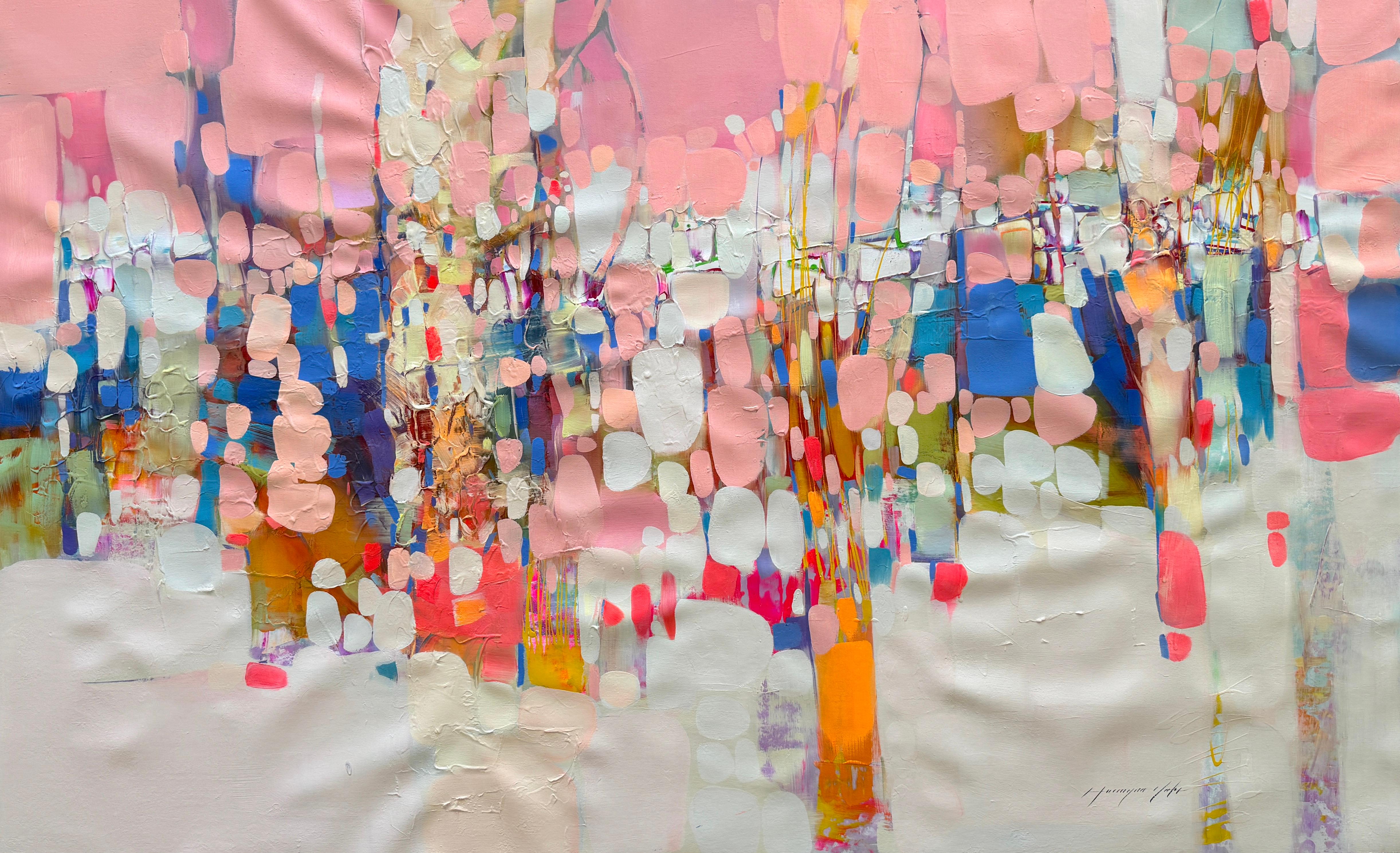 Vahe Yeremyan Abstract Painting – Candy Forest aus Baumwolle, Abstraktes Original-Ölgemälde, hängefertig