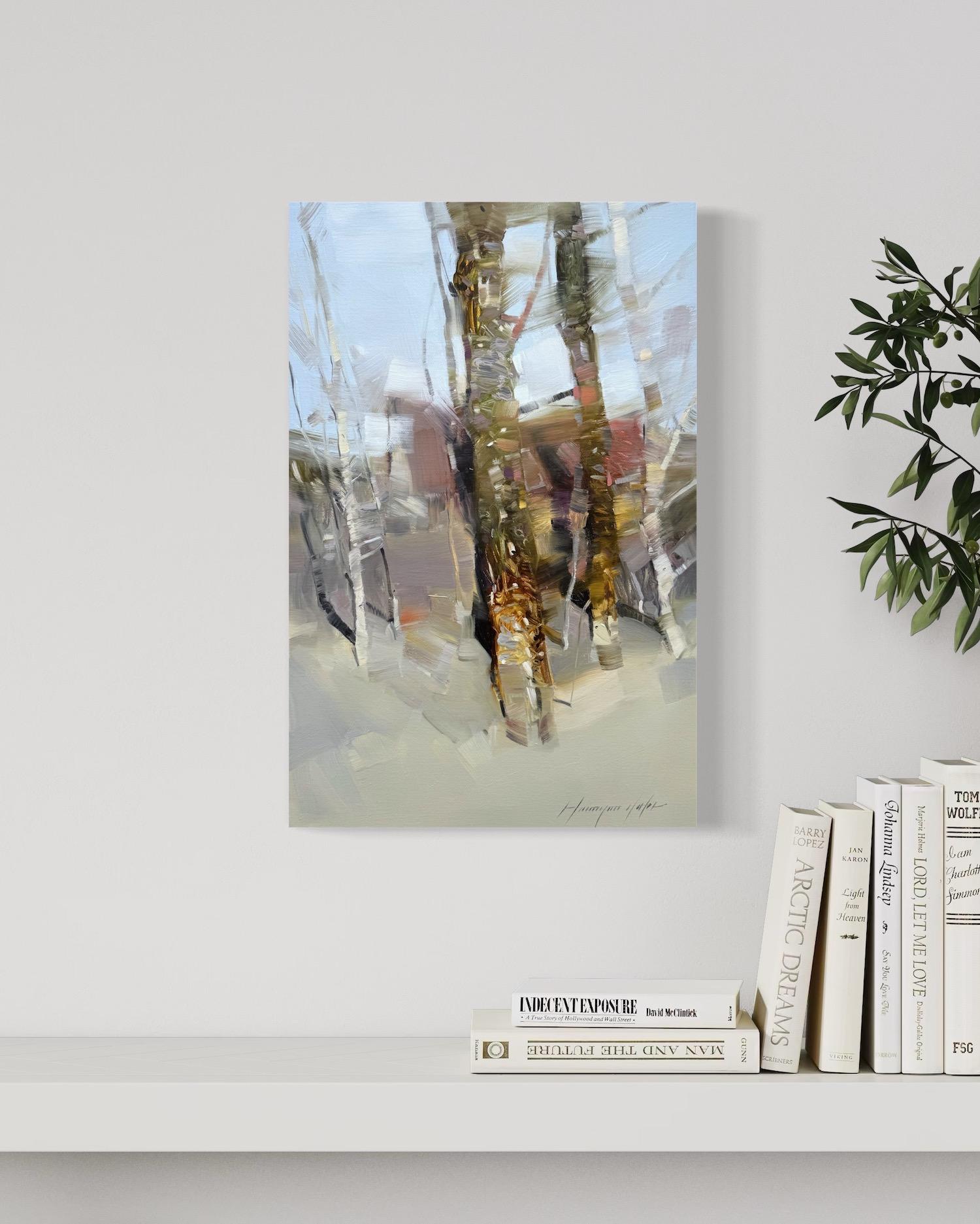 Paar Landschaftslandschaft, Impressionismus, Original-Ölgemälde in Öl, hängefertig – Painting von Vahe Yeremyan