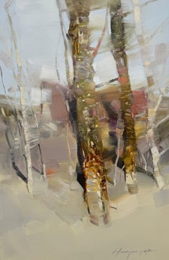 Coppia Paesaggio Impressionismo Pittura ad olio originale, pronta da appendere