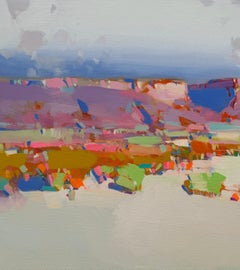 Desert, Landscape, Impressionism, Original oil Painting, Ready to Hang