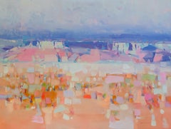 Desert View Landscape Impressionism Original oil Painting, Ready to Hang