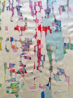 Drifting Lights 2, Abstract Art, Large Size Original Painting, Ready to Hang