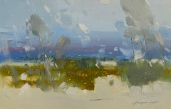 Echoes of Rain Landscape Impressionism Original oil Painting, Ready to Hang