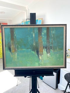 Emerald Grove, Landscape Original oil Painting, Ready to Hang