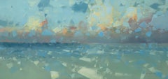Evening Breeze Coastal Original oil Painting, Ready to Hang