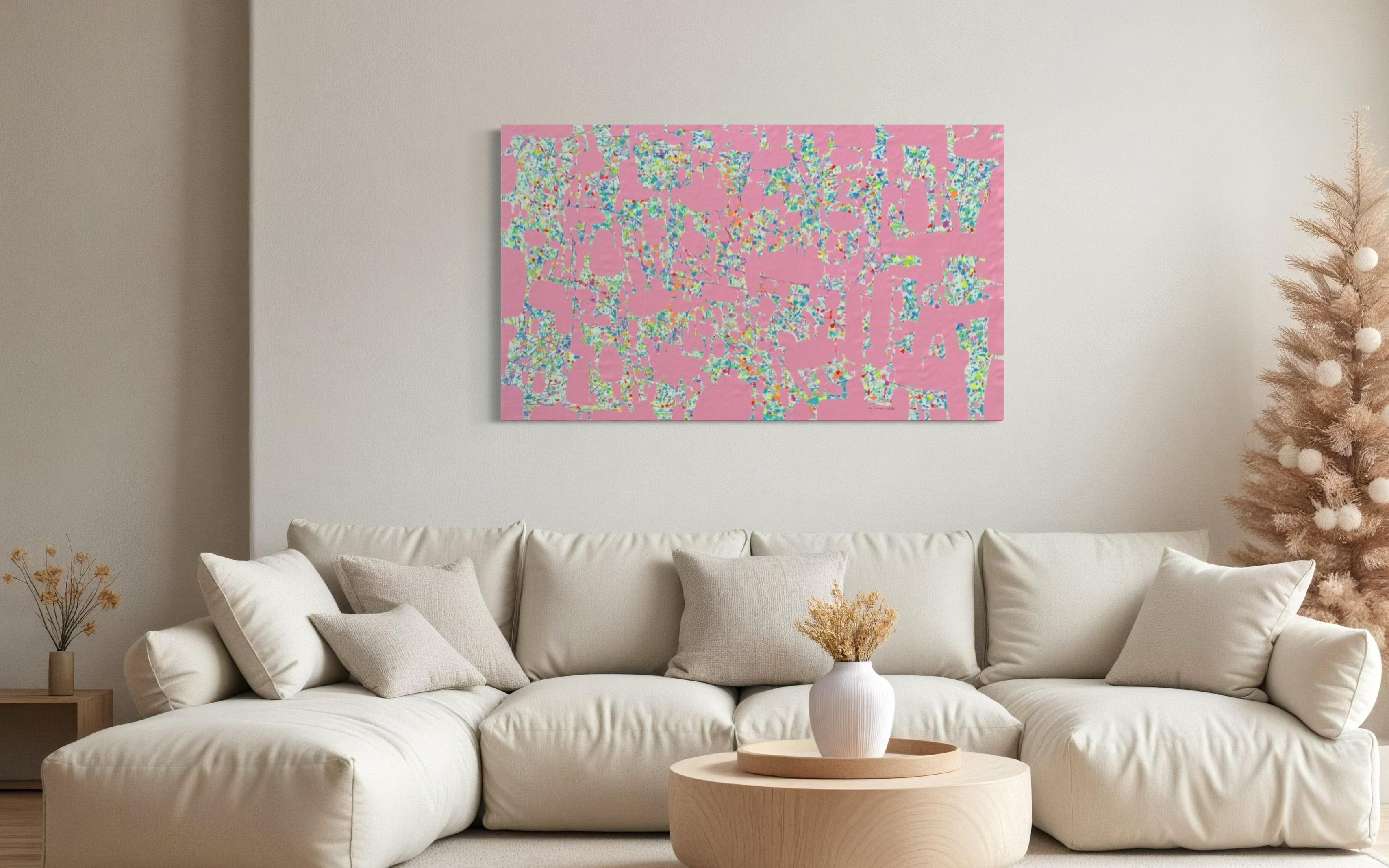 Giorno dell'evento, Arte astratta, Quadro originale di grandi dimensioni, pronto da appendere in vendita 6