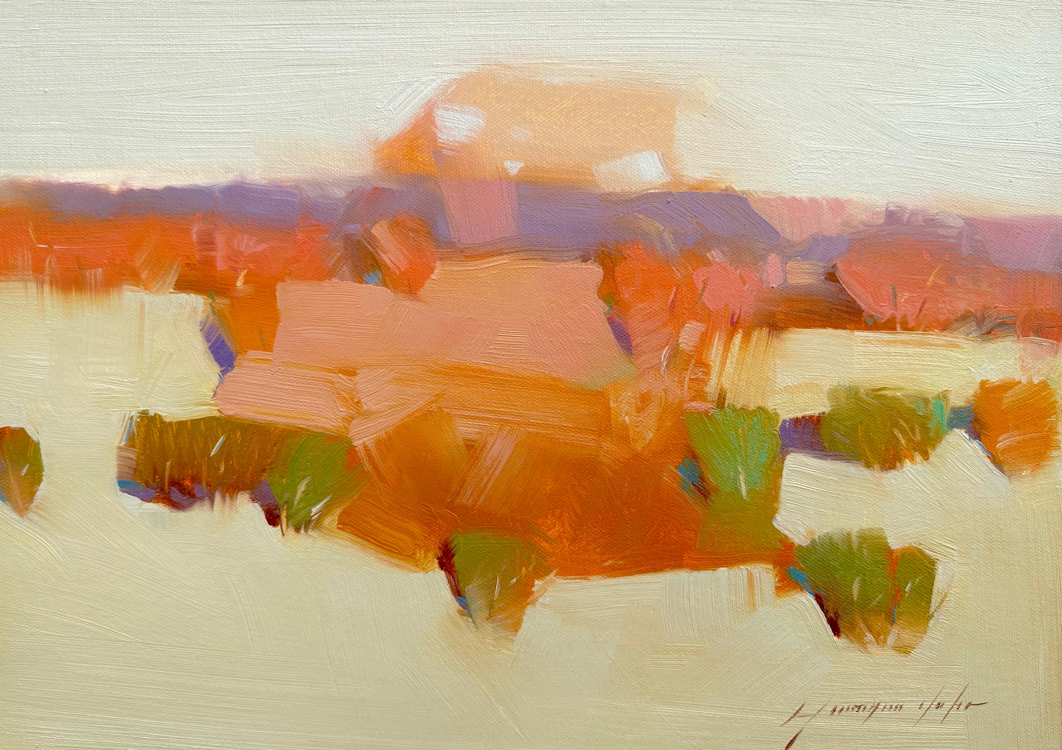 Vahe Yeremyan Landscape Painting – Herbst, Impressionismus, Original-Ölgemälde in Öl, hängefertig