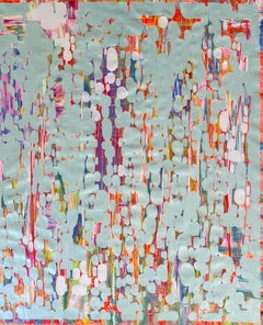 Falling Up, Large Abstract Art,  Pearl, Original Painting, Ready to Hang