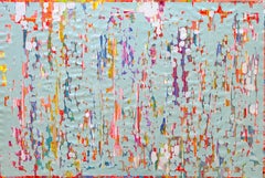 Caer hacia arriba, Arte abstracto grande,  Perla, Pintura original, Lista para colgar