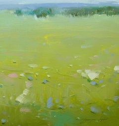 Field, Landscape, Original oil Painting, Ready to Hang, Impressionism