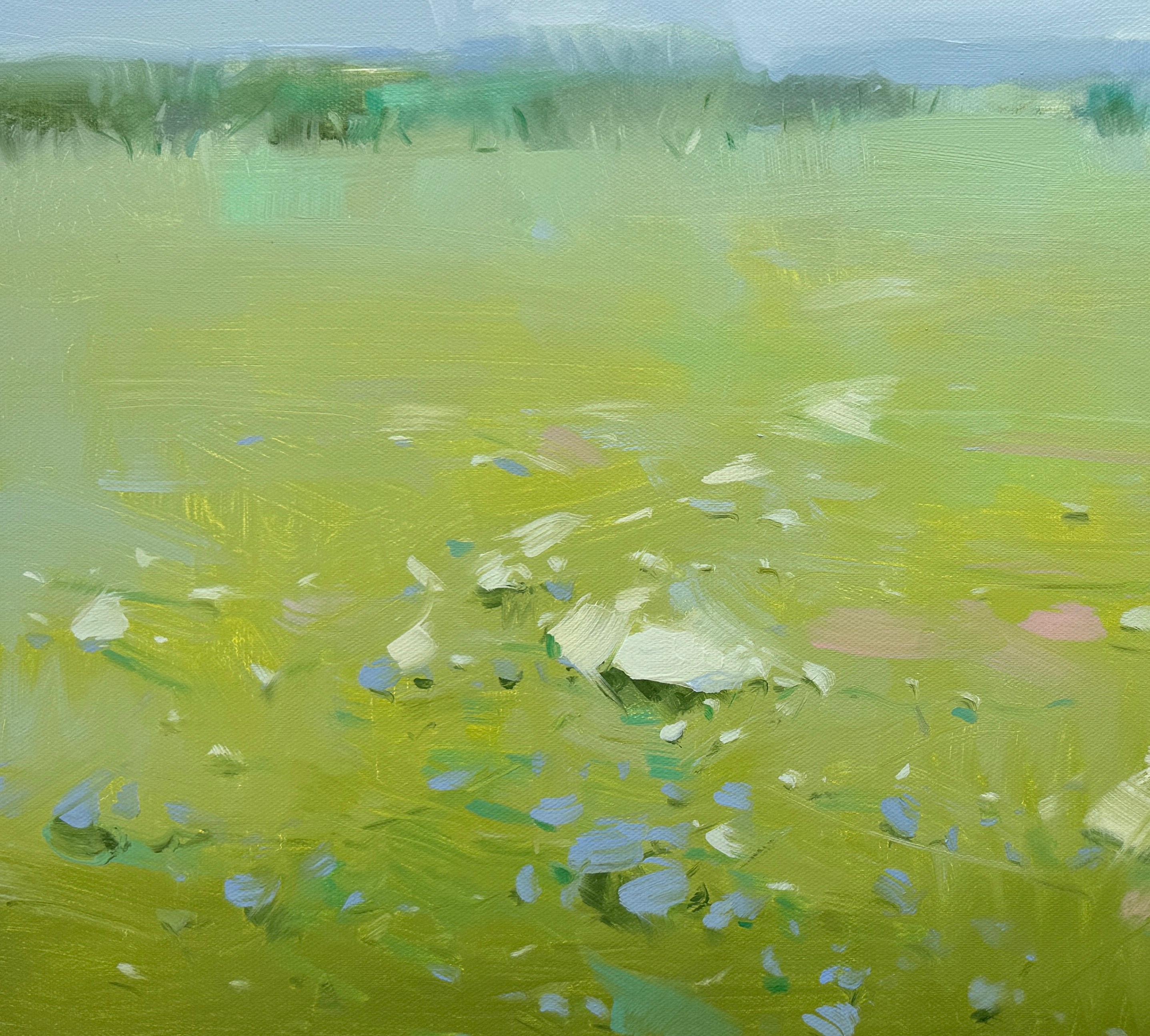 Campo, Paisaje, Pintura al óleo original, Lista para colgar, Impresionismo - Painting Impresionista de Vahe Yeremyan