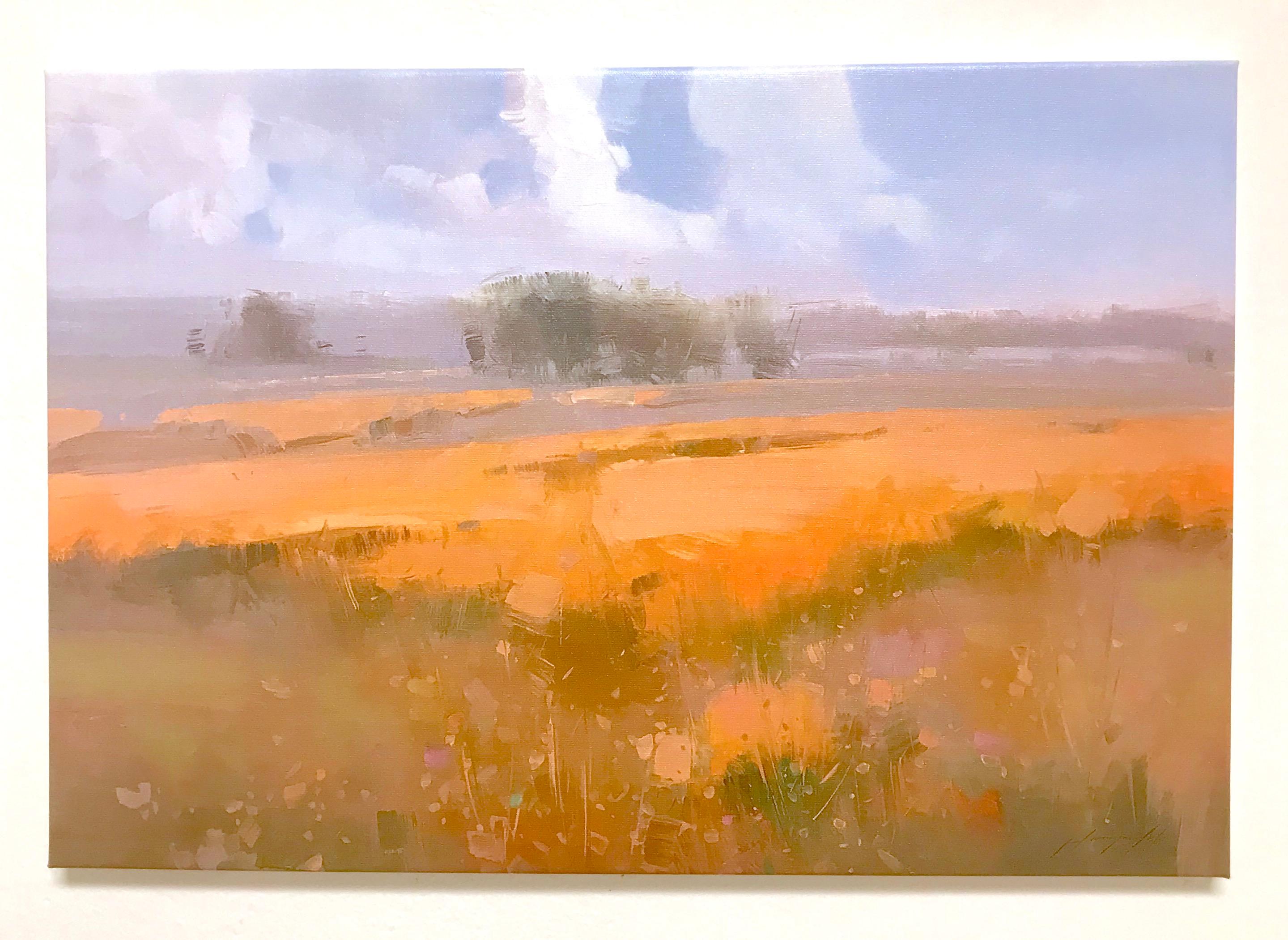 Flowers Valley Print on Canvas - Painting by Vahe Yeremyan