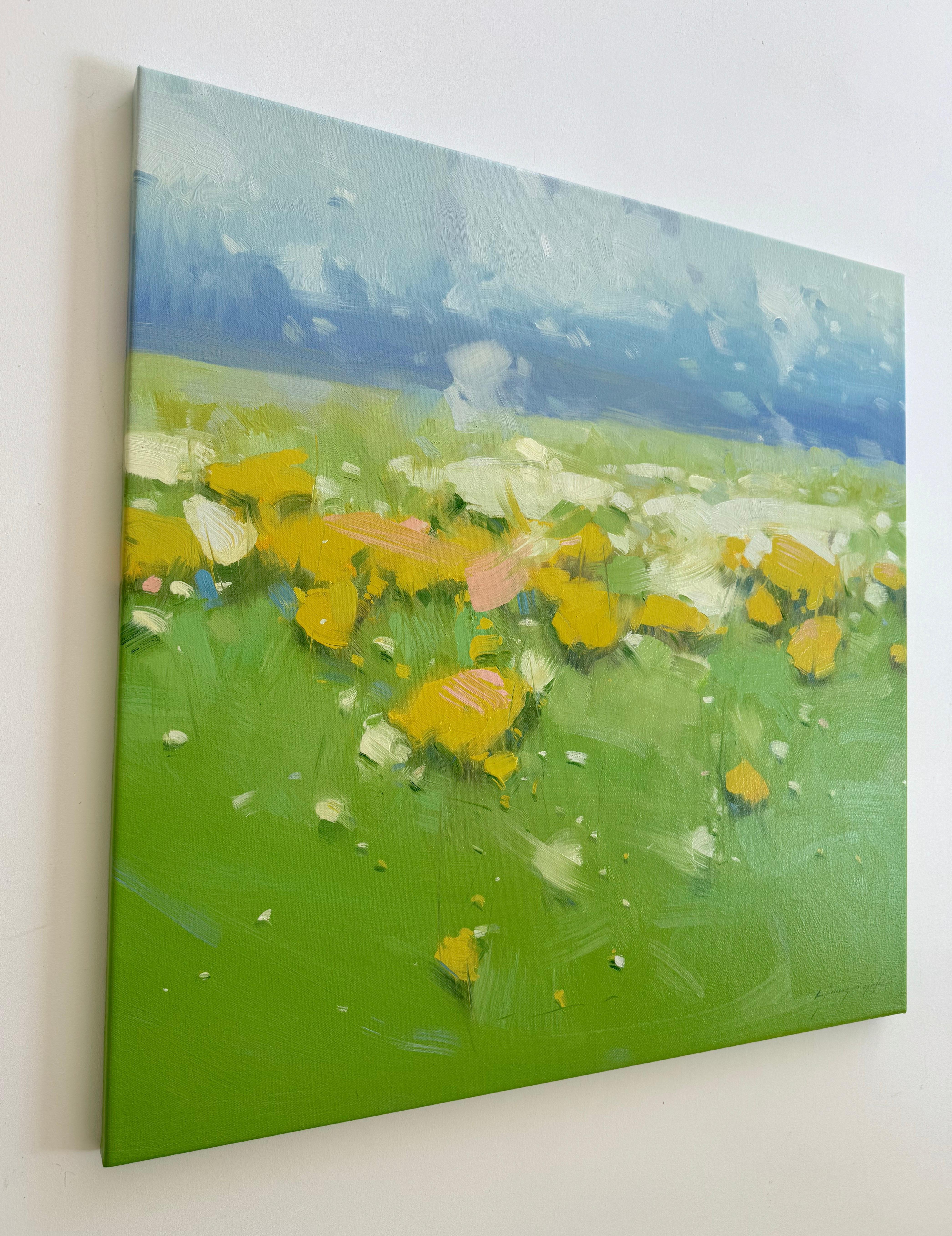 Flowers Breeze, paysage, peinture à l'huile originale, prête à être accrochée, impressionnisme - Impressionnisme Painting par Vahe Yeremyan