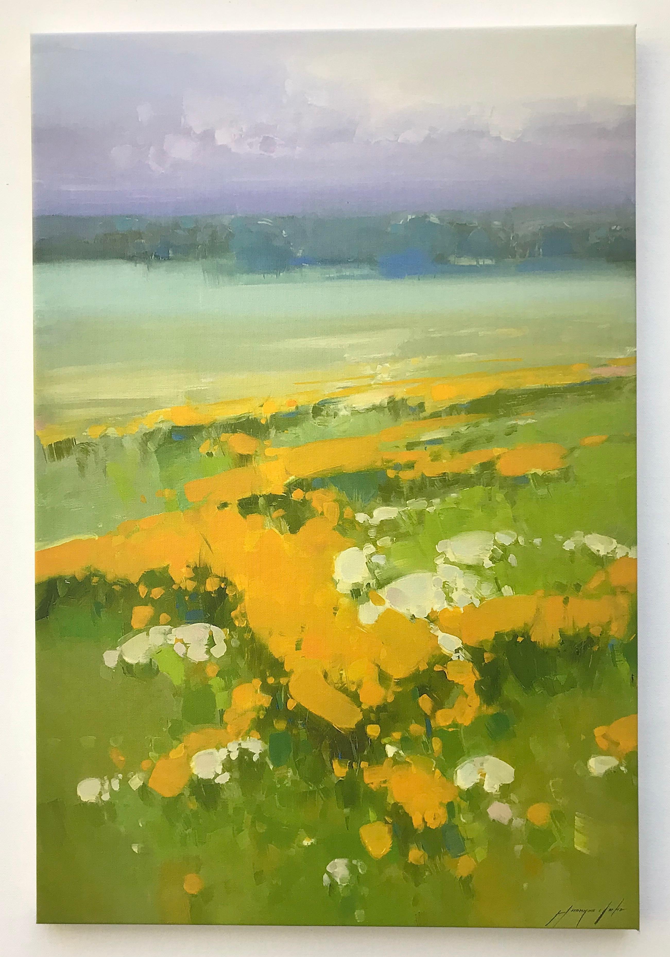 Vahe Yeremyan Still-Life Painting - Flowers Meadow, Print on Canvas
