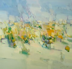 Flowers Valley, Landscape Impressionism, Original oil Painting, Ready to Hang