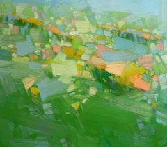 Flowers Valley, Original Ölgemälde, hängefertig