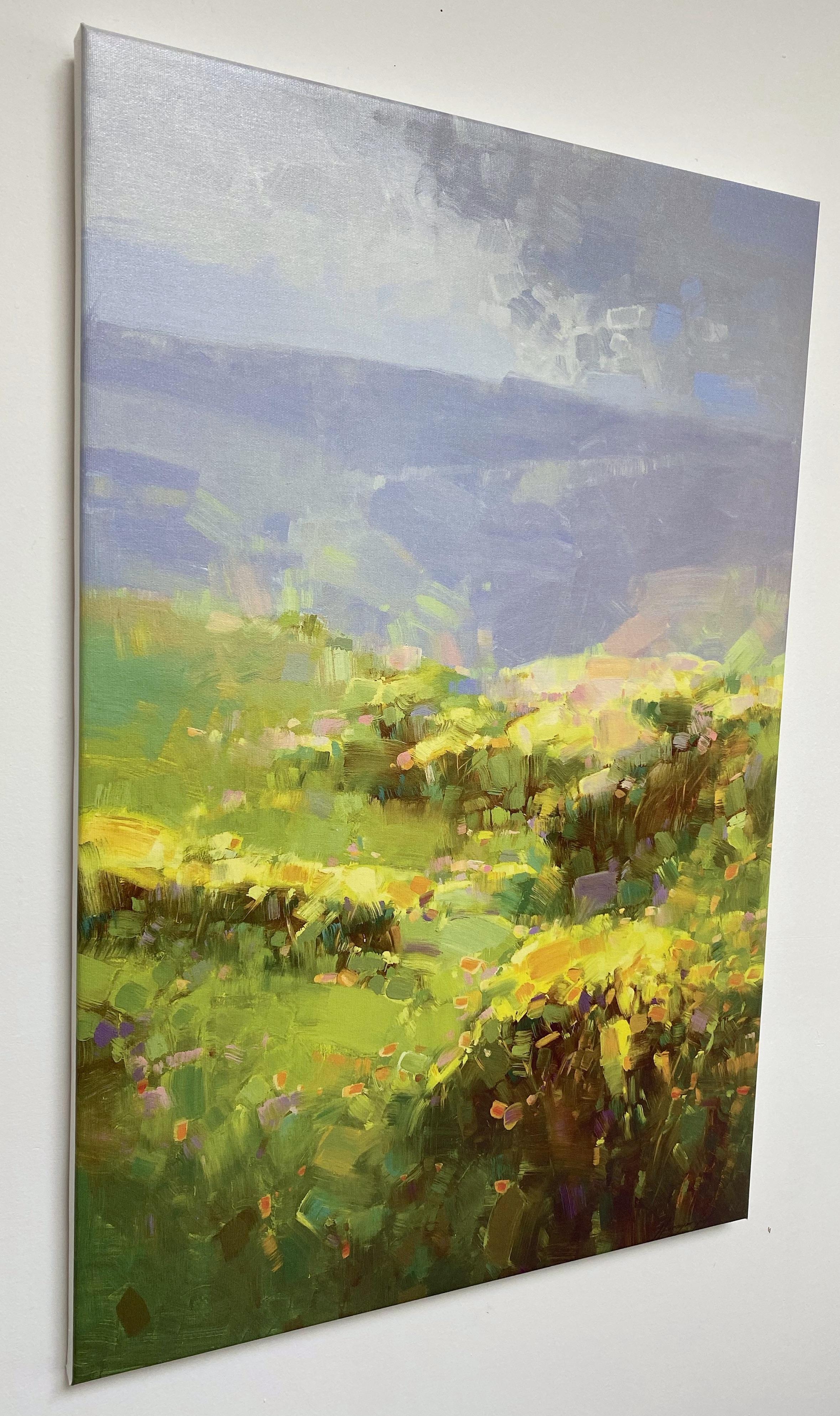 Flowers Valley, Print on Canvas - Impressionist Painting by Vahe Yeremyan