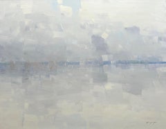 Foggy Ocean, Original oil Painting, Ready to Hang