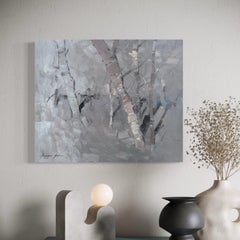 Forest Geometry Impressionism Original oil Painting, Ready to Hang