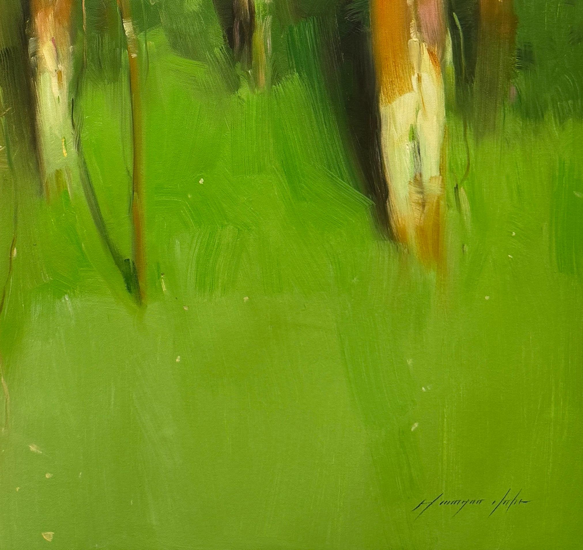 Artista: Vahe Yeremyan 
Opera: Pittura a olio originale, opera d'arte fatta a mano, pezzo unico 
Mezzo: Olio su tela
Anno: 2024
Stile: Impressionismo, 
Titolo: Alberi della foresta
Dimensioni: 33,5'' x 28'' x 1'' pollici, (85x71x3 cm)
Non