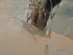Alberi della foresta, Paesaggio, Pittura ad olio originale, pronta da appendere
