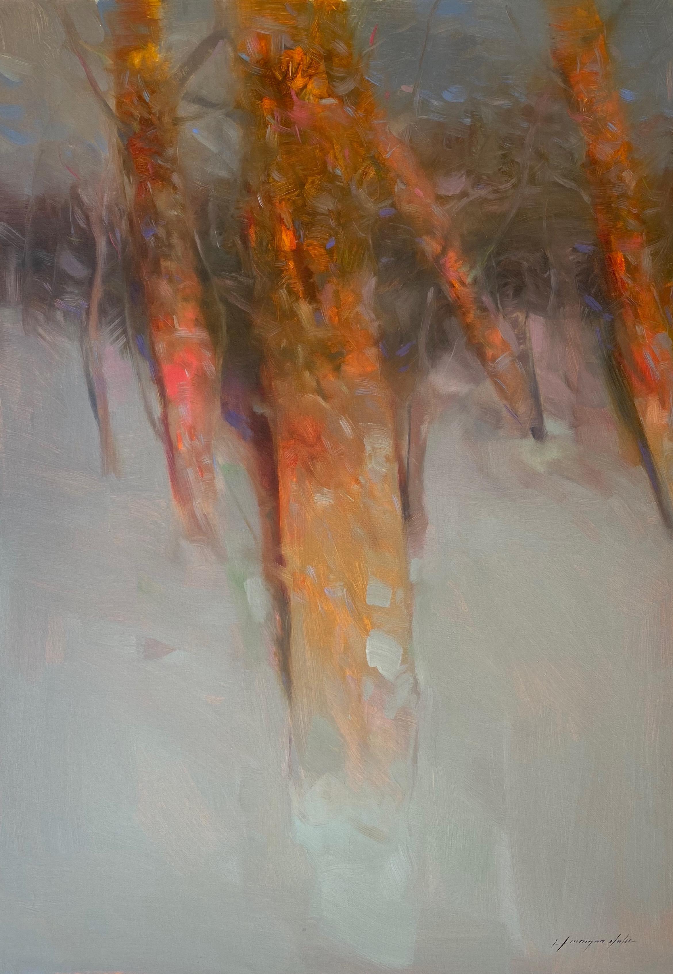 Forest Trees, Landscape, Original oil Painting, Ready to Hang