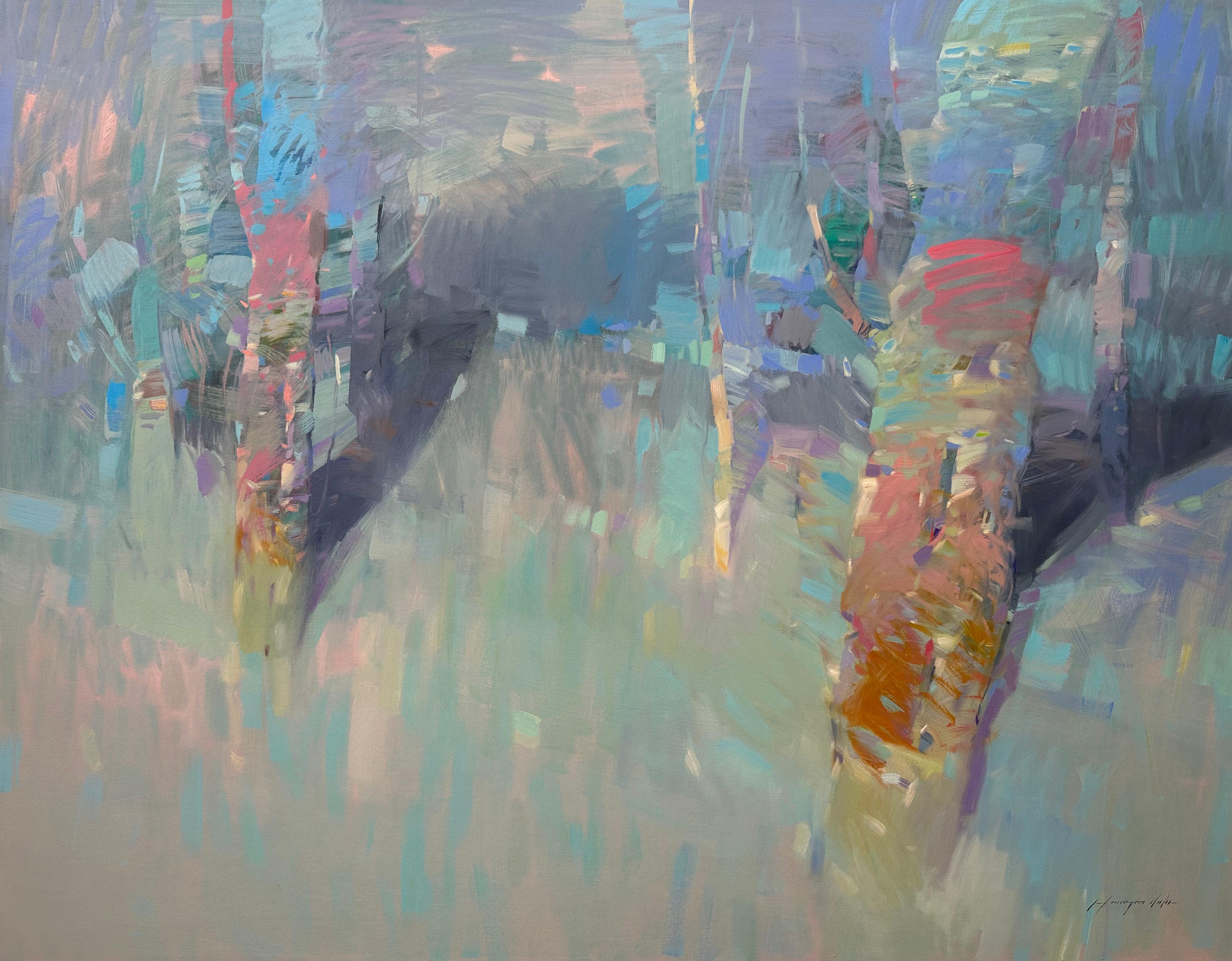 Landscape Painting di Vahe Yeremyan - Vibrazione della foresta, Impressionismo, Paesaggio, Pittura ad olio originale, pronta per essere appesa