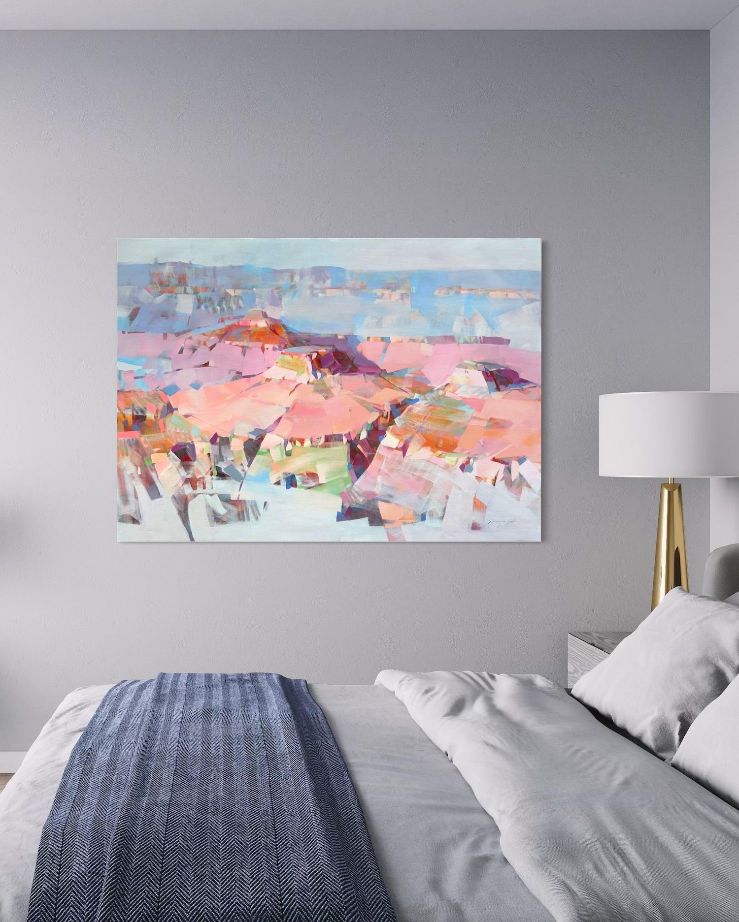 Grand Canyon Landschaft Impressionismus Original Ölgemälde, hängefertig im Angebot 1