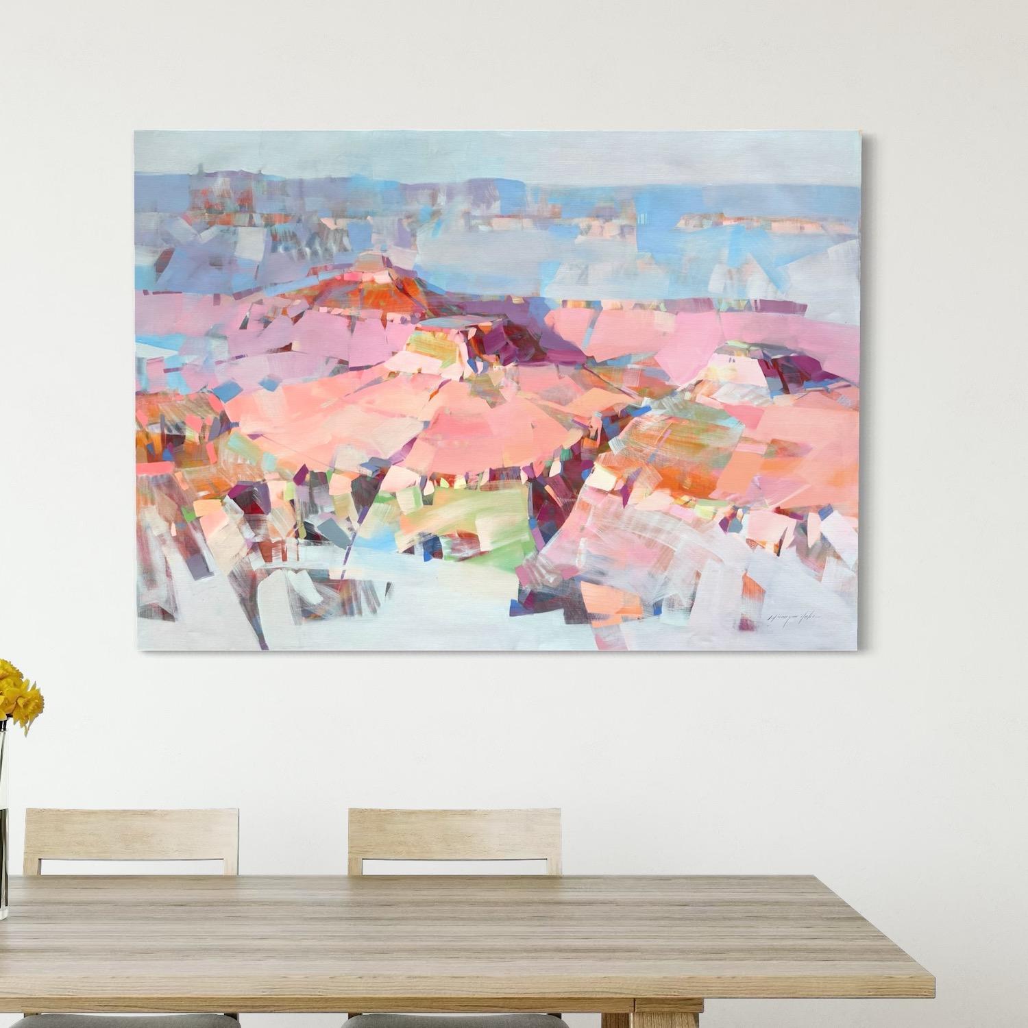 Grand Canyon Landschaft Impressionismus Original Ölgemälde, hängefertig im Angebot 2