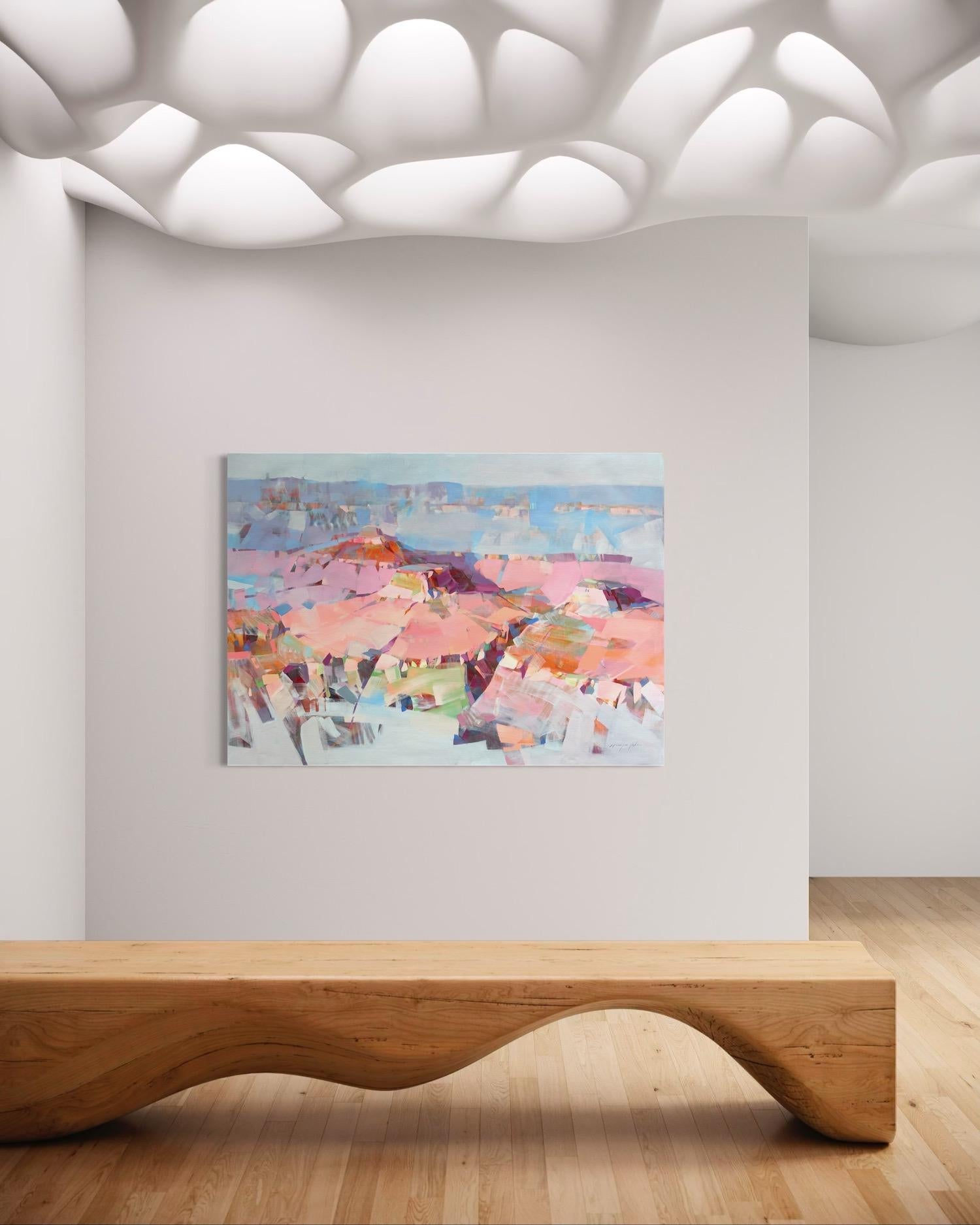 Grand Canyon Landschaft Impressionismus Original Ölgemälde, hängefertig im Angebot 3