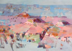 Grand Canyon Landscape Impressionism Original oil Painting, Ready to Hang