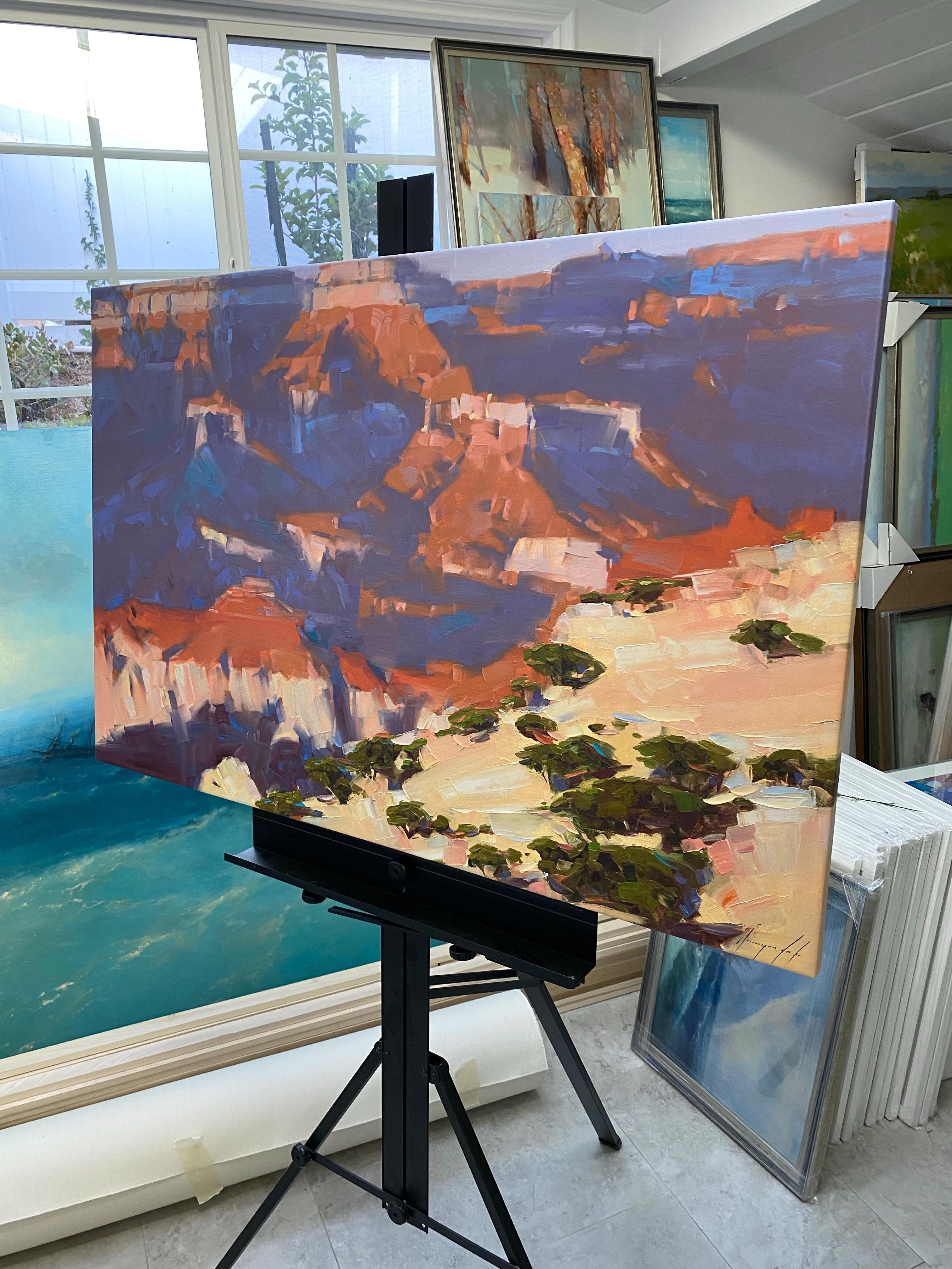 Artist: Vahe Yeremyan 
Work: Original Oil Painting, Handmade Artwork, One of a Kind 
Medium: Oil on Canvas 
Year: 2019
Style: Impressionism, 
Subject: Grand Canyon,
Size: 26.5