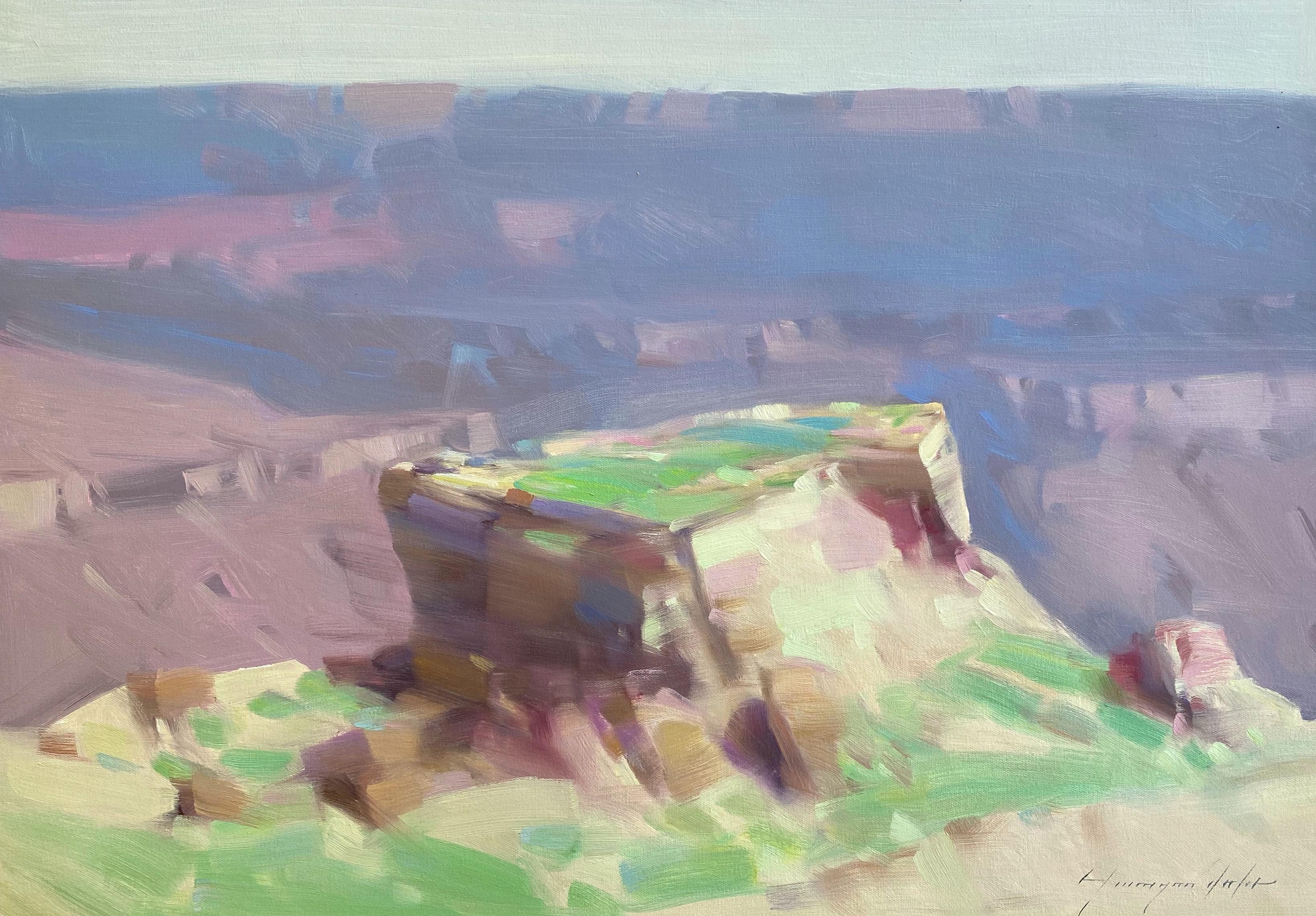 Landscape Painting Vahe Yeremyan - Peinture à l'huile originale du Grand Canyon, prête à être accrochée