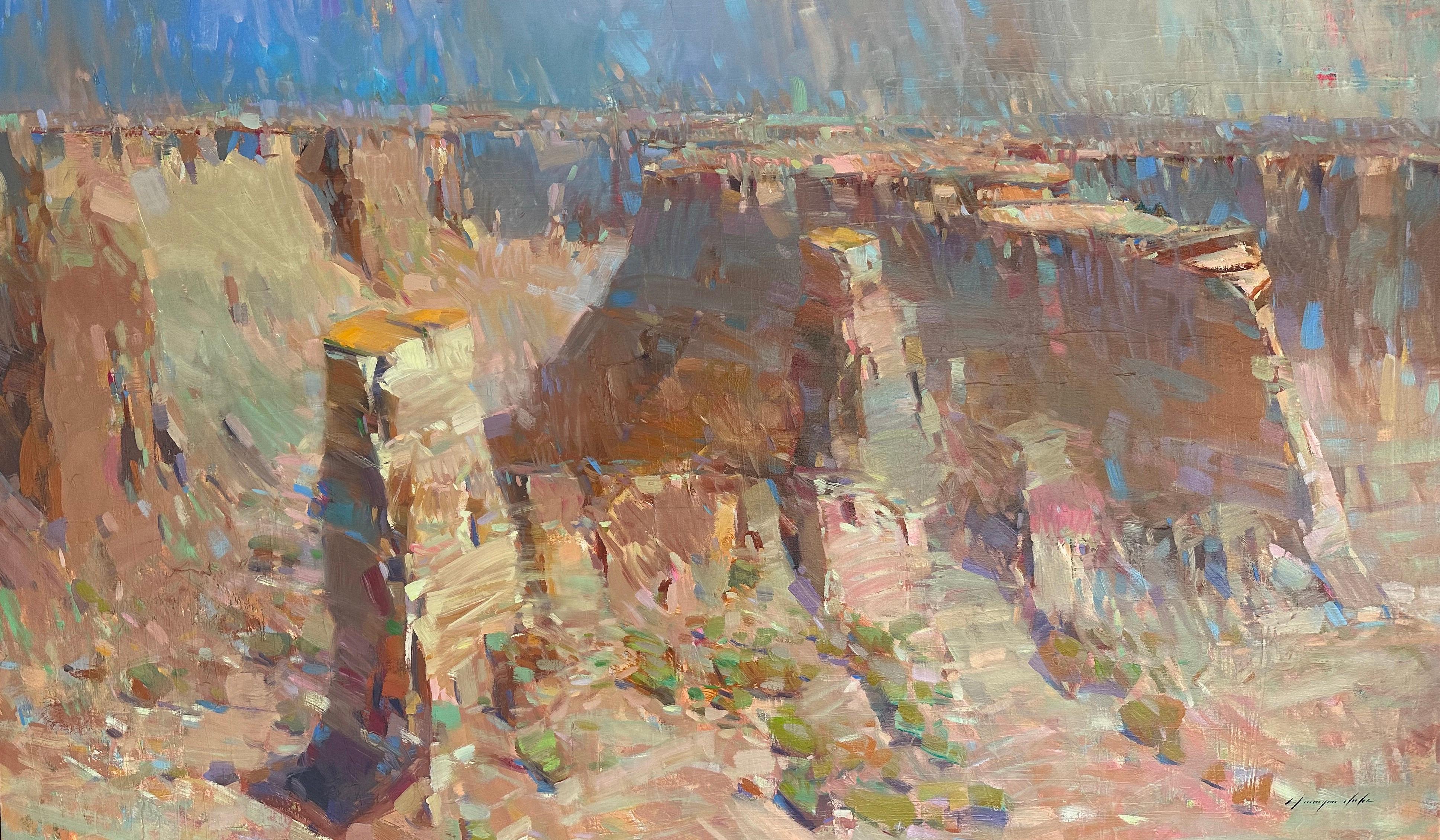 Vahe Yeremyan Landscape Painting - Grand Canyon, Landscape, Impressionism, Original oil Painting, Ready to Hang