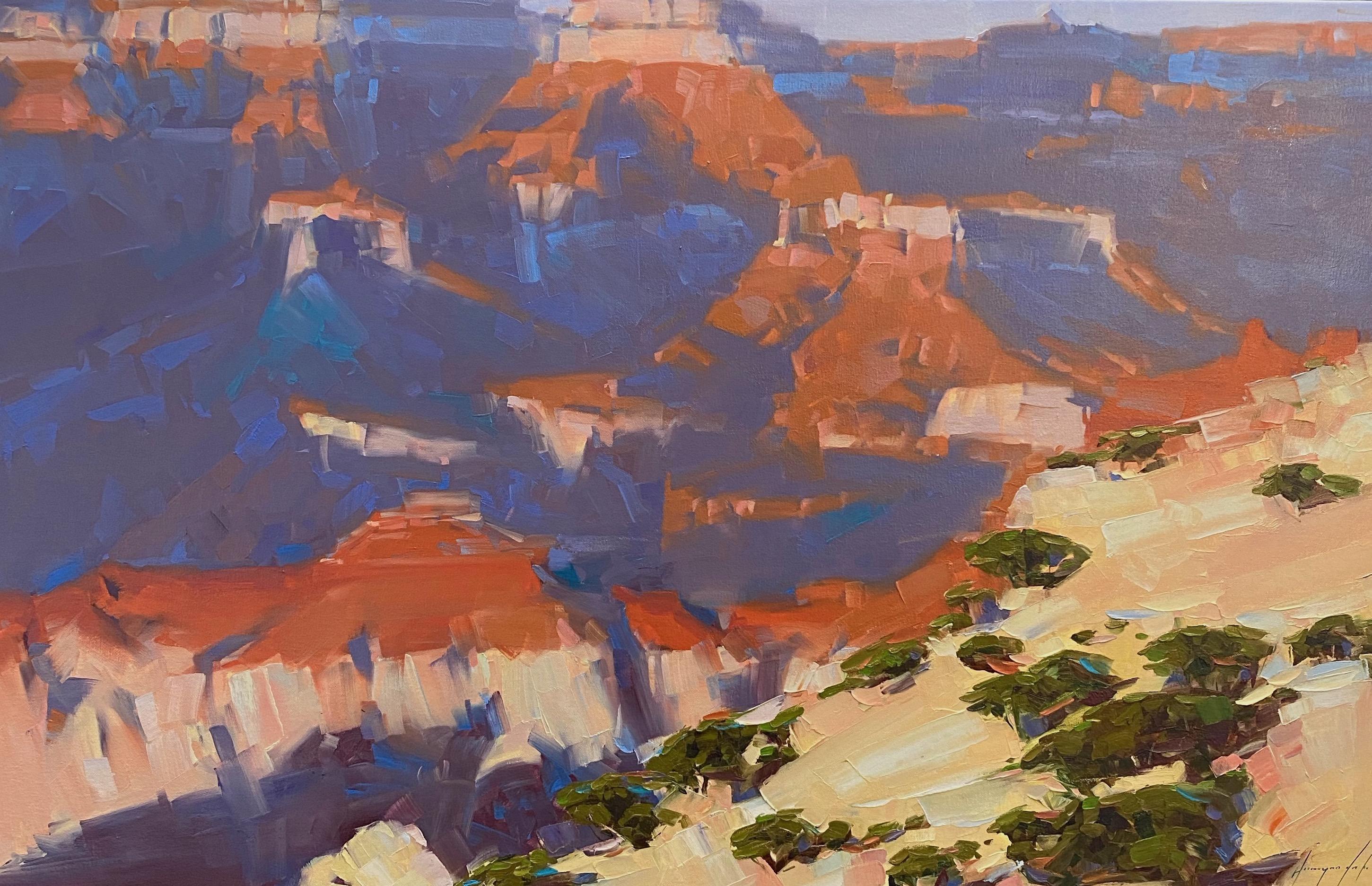 Vahe Yeremyan Landscape Painting - Grand Canyon, Original oil Painting, Ready to Hang