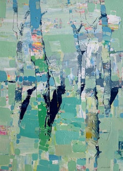 Grove Landscape Contemporary art Original oil Painting, Ready to Hang