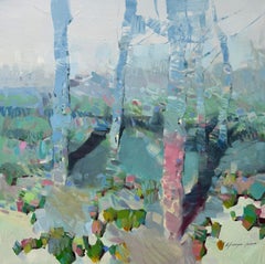 Grove Landscape Impressionism Original Painting Ready to Hang