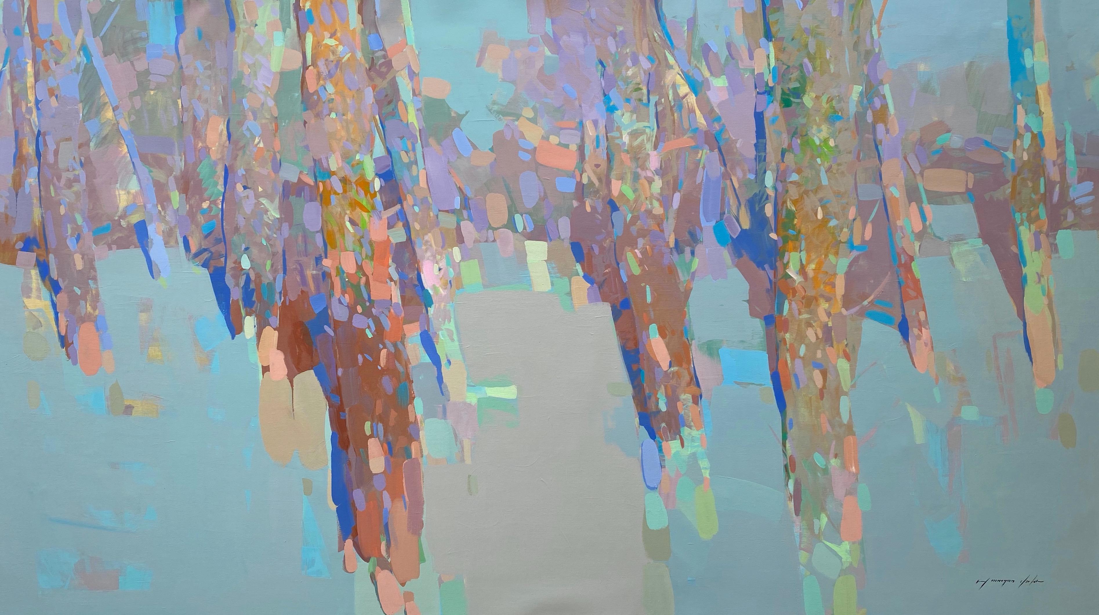 Vahe Yeremyan Turquoise Cliffs, Original oil Painting, Ready to Hang For Sale at 1stDibs