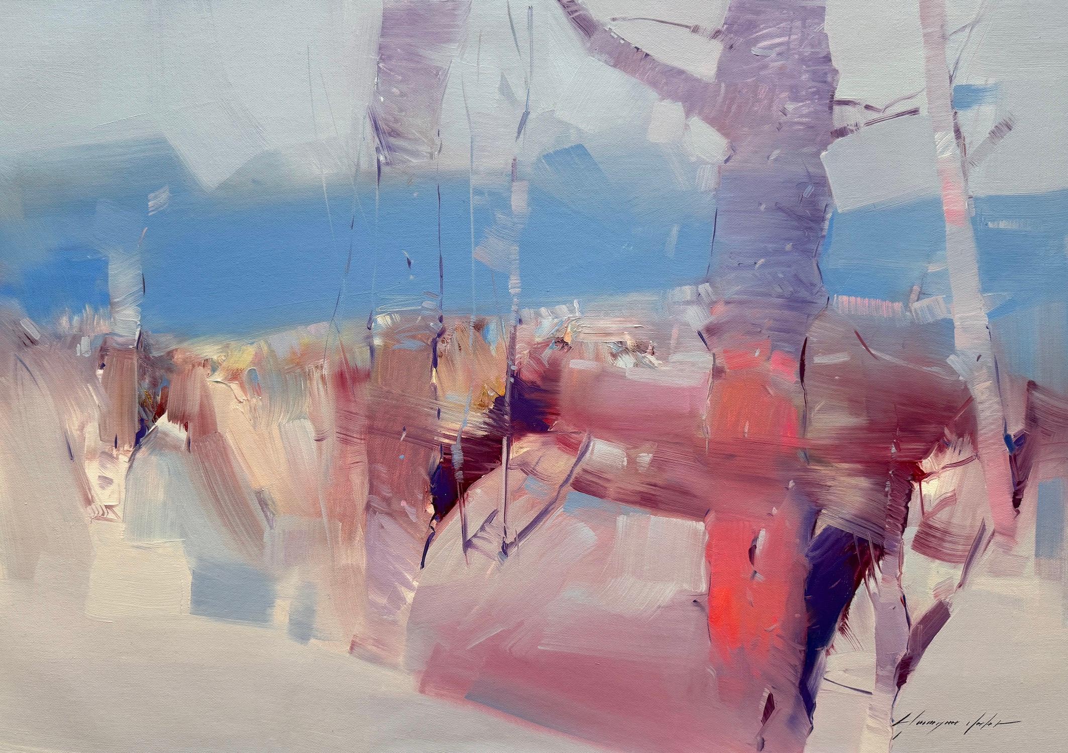 Vahe Yeremyan Landscape Painting – Hain Stille Impressionismus Original Ölgemälde, hängefertig