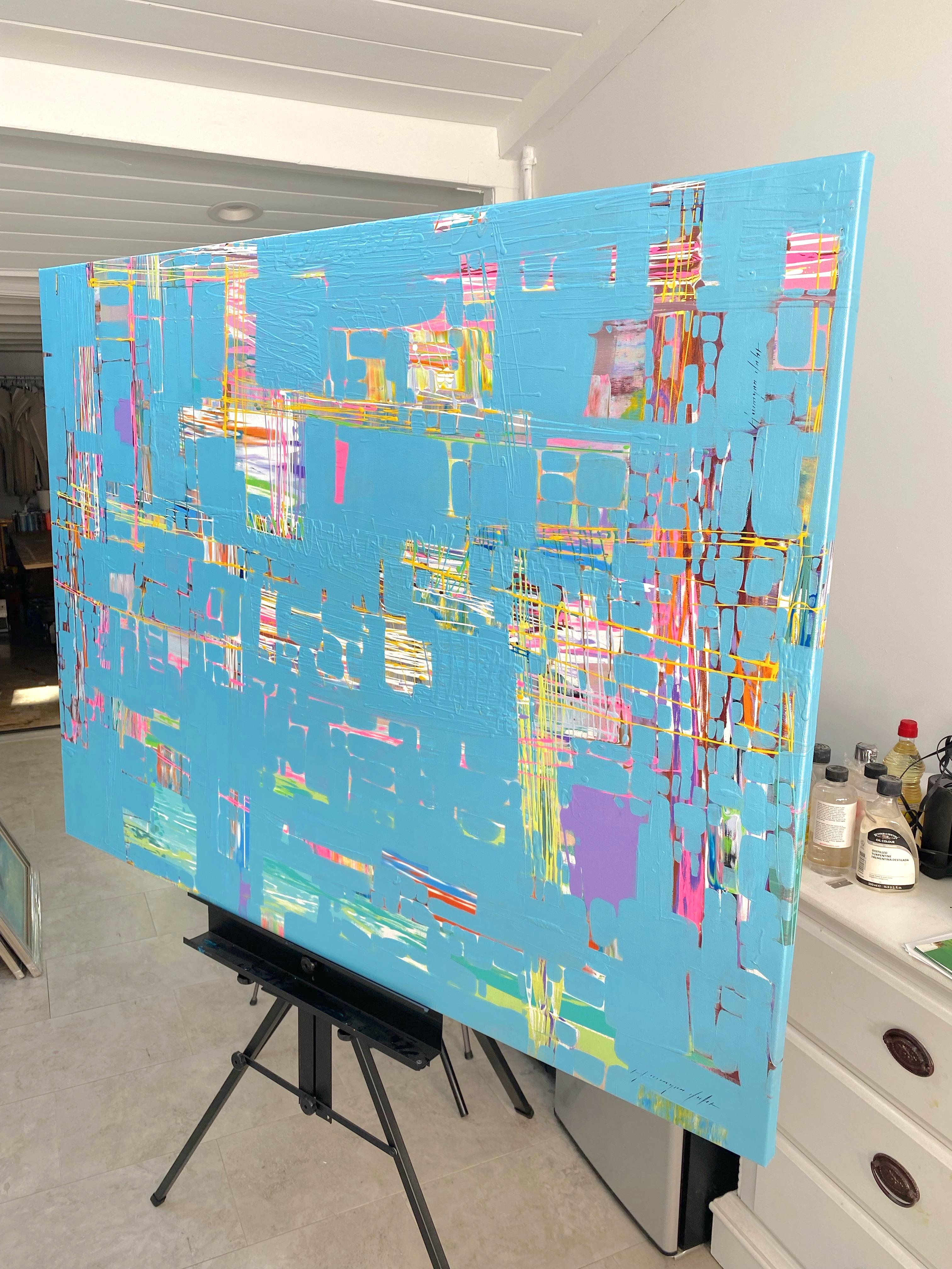 Harbor Pearl, Arte astratta, Quadro originale moderno, pronto da appendere in vendita 2