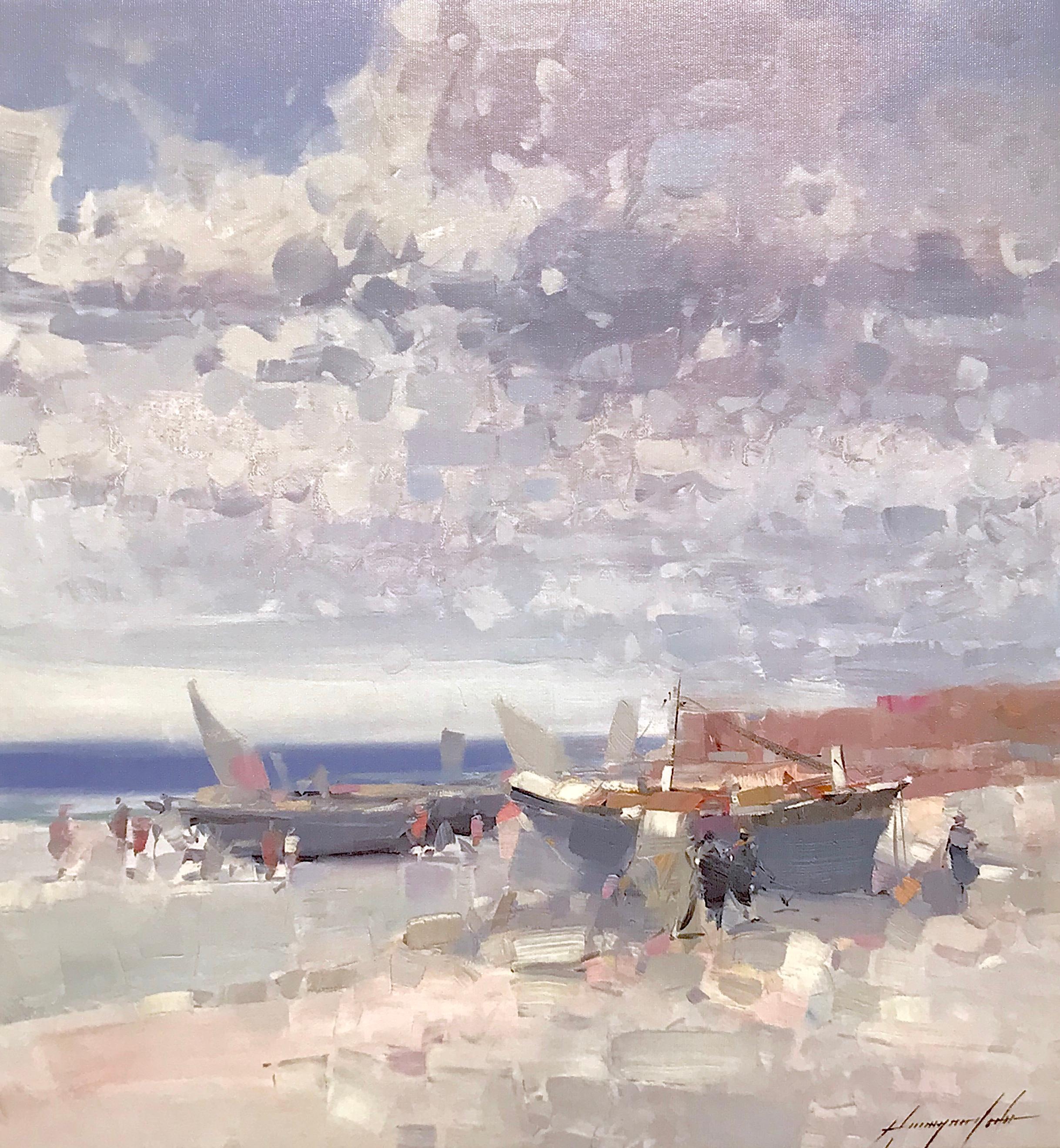 Vahe Yeremyan Landscape Painting - Harbor Print on Canvas