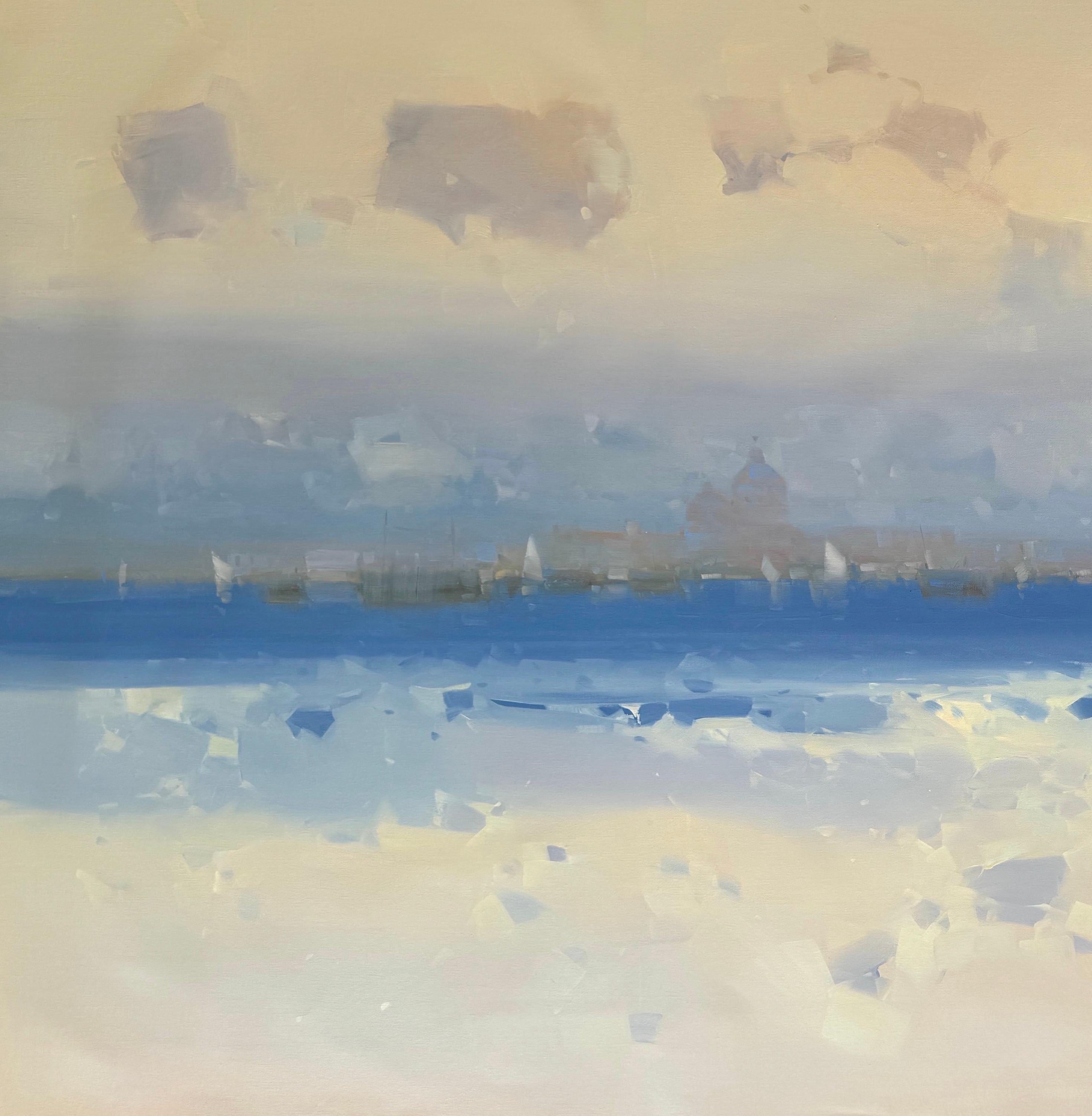 Orizzonte, Impressionismo Pittura ad olio originale, pronta da appendere - Painting di Vahe Yeremyan