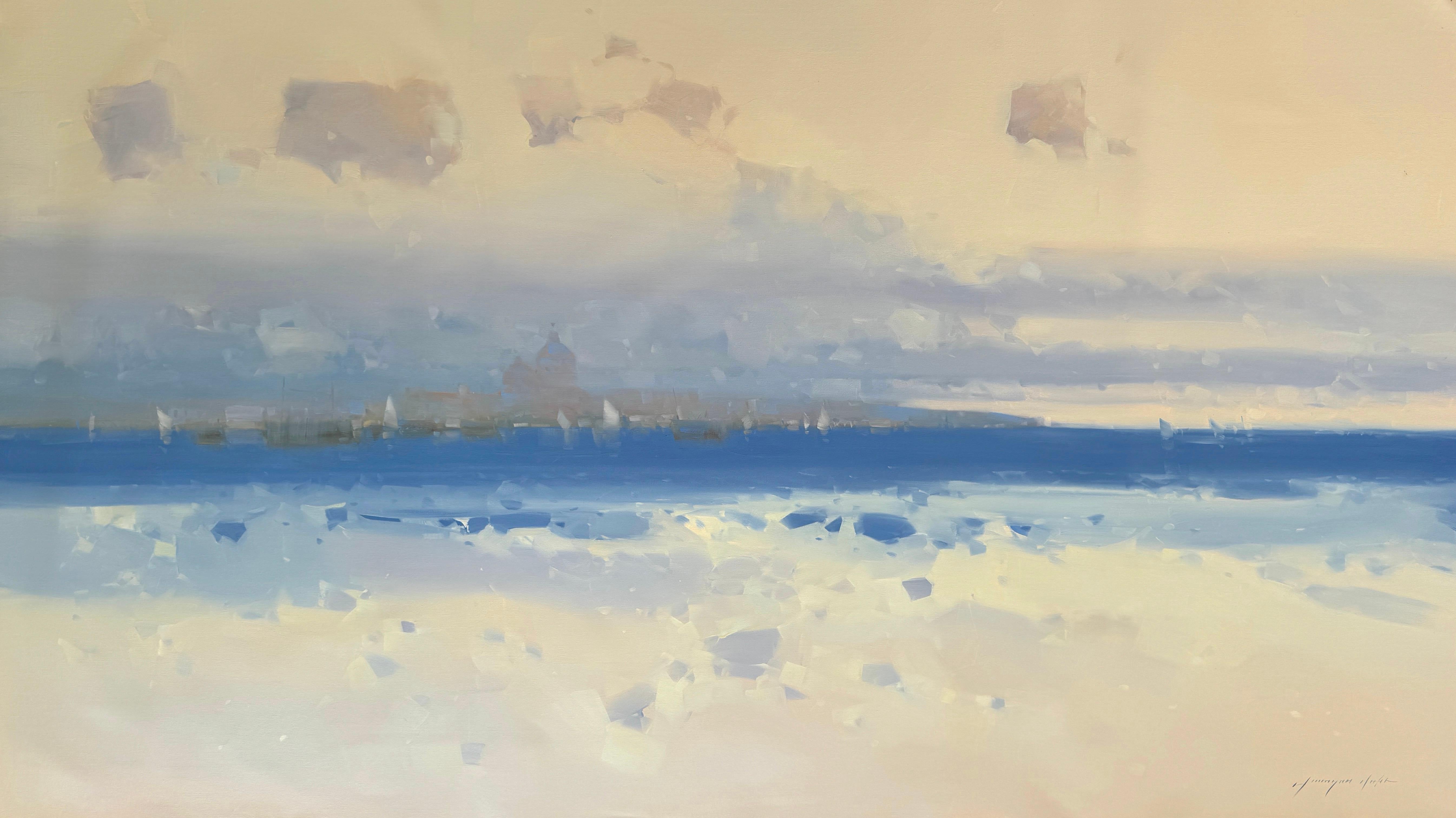 Landscape Painting di Vahe Yeremyan - Orizzonte, Impressionismo Pittura ad olio originale, pronta da appendere