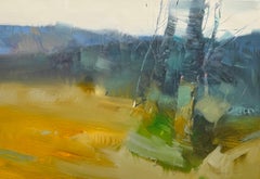Impression of Trees Landscape Impressionism Original oil Painting, Ready to Hang