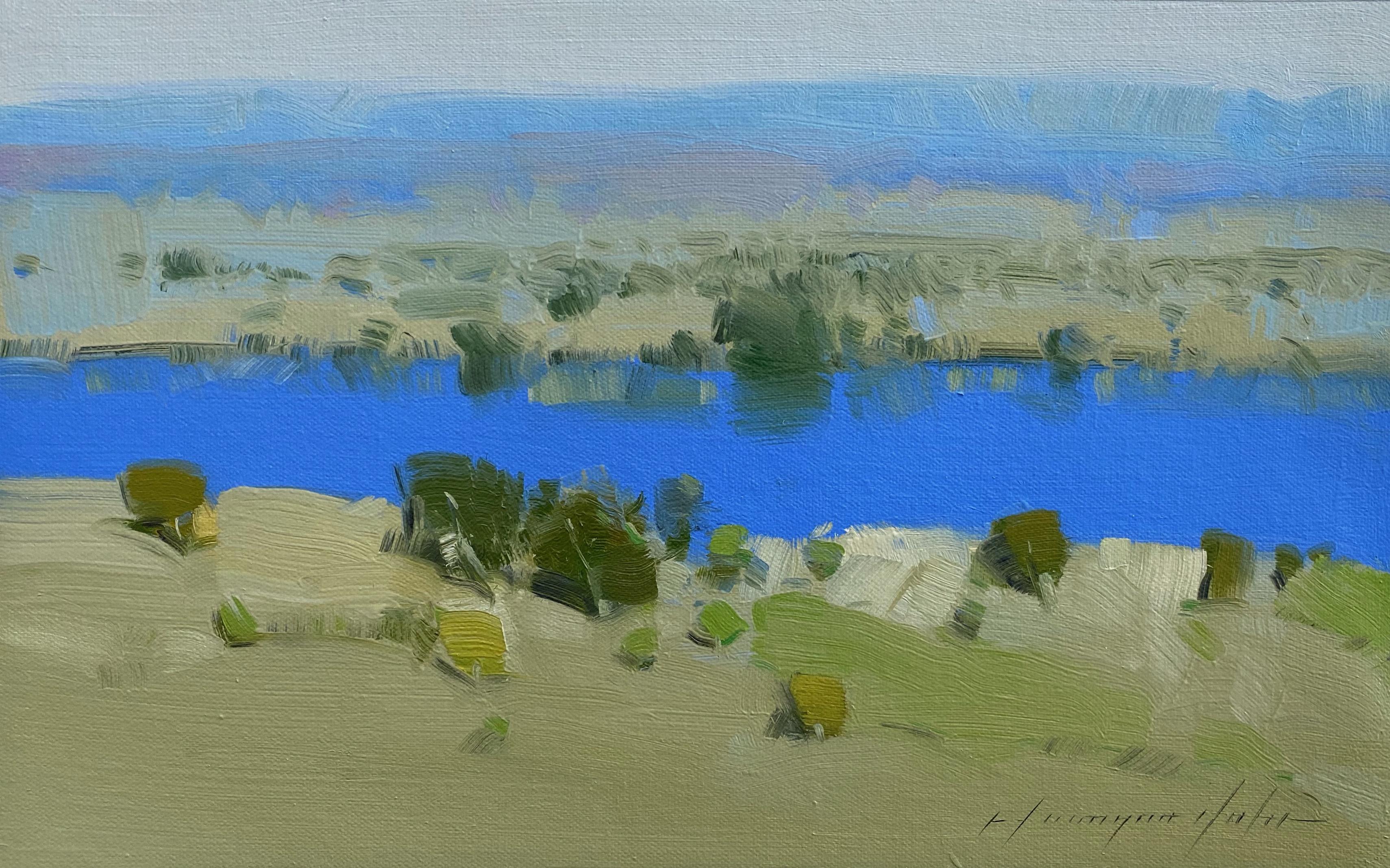 Vahe Yeremyan Landscape Painting - Lake, Original oil Painting, Ready to Hang