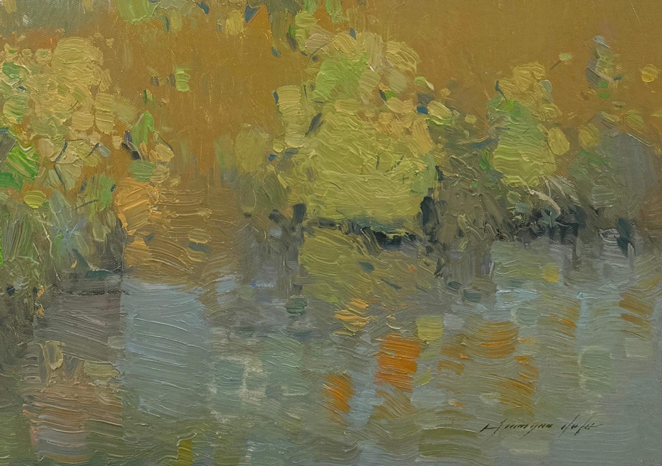 Artista: Vahe Yeremyan 
Opera: Pittura a olio originale, opera d'arte fatta a mano, pezzo unico 
Mezzo: Olio su lino
Anno: 2024
Stile: Impressionismo, 
Titolo: Lake Side,
Dimensioni: 44,5